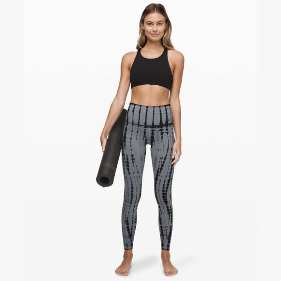 Lululemon Wunder Under High-Rise Tight 28" Shibori Magnet Grey Black Night, 6 - Picture 1 of 9